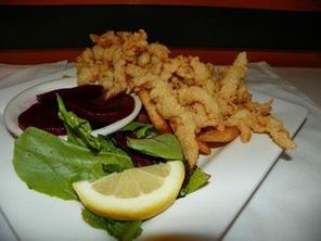 Fried clams with french fries