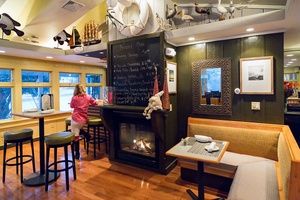 Fire place in the dining area